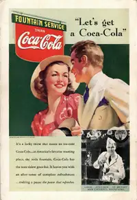 Vintage Coca-Cola Advertisement Soda Fountain