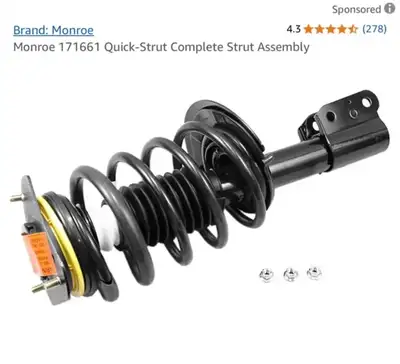 Monroe Front 171661 Quick-Strut Complete Strut Assembly … Fits… Buick Allure 2005-2009 Buick Century...