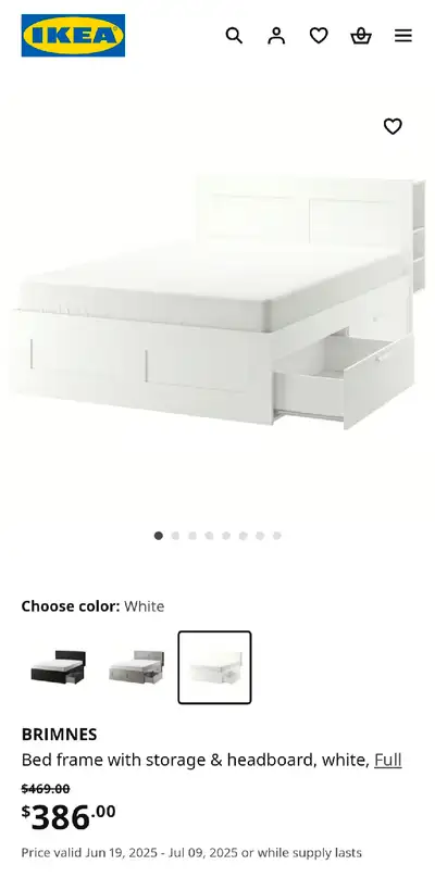 Double Bed | LOTS of Storage! | IKEA BRIMNES, View more
