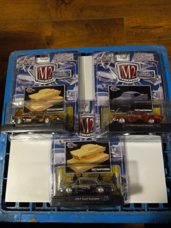 M2 1:64 1957 Ford Fairlane Clearly Auto Thentic HTF Lot of 3 NEW in Toys & Games in Trenton