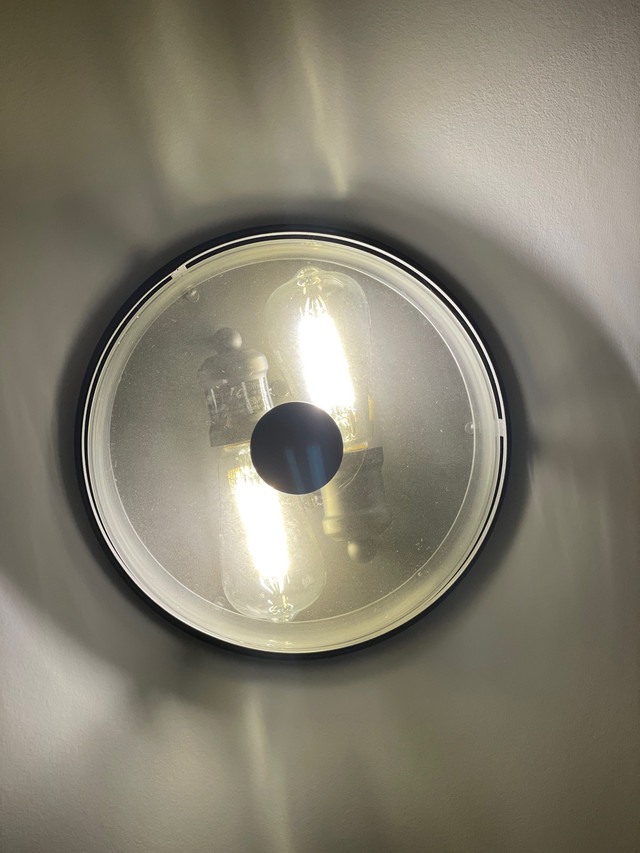Modern black clear glass ceiling chandelier light Edison  in Indoor Lighting & Fans in Ottawa - Image 2