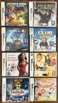 Lot de 8 jeux Nintendo DS
