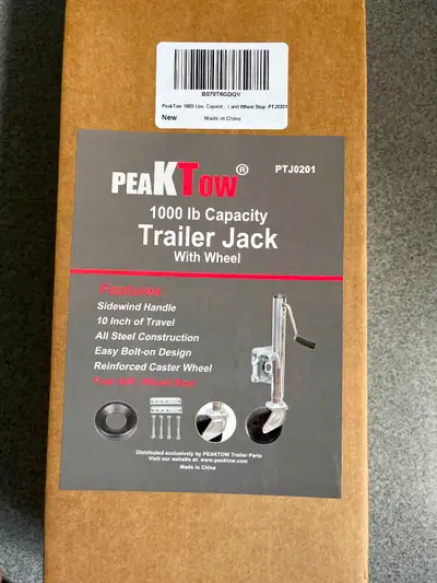 FOR SALE A TRAILER JACK WITH WHEEL NEW NEW NOT OPENED PRICE IS FIRM