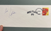 Carmine Infantino  SIGNED Flash USPS Comic Art Stamp on Envelope