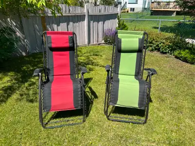 Zero Gravity Chairs - Camping Patio Lawn - 2 chairs, View more