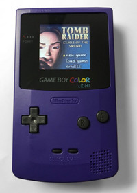 Nintendo Purple GameBoy Color with New Screen GBC Game