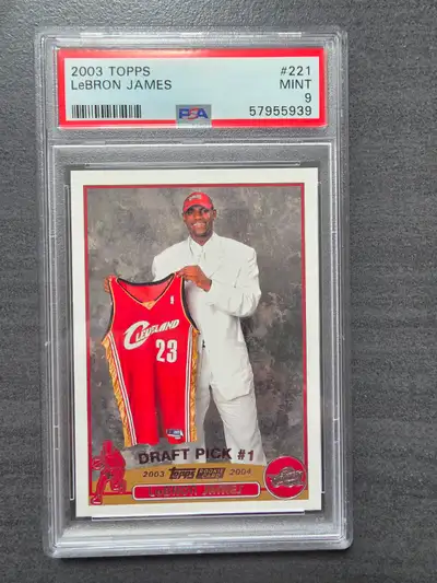 Lebron James 2003 Topps #221 Rookie Card - Graded PSA 9, View more