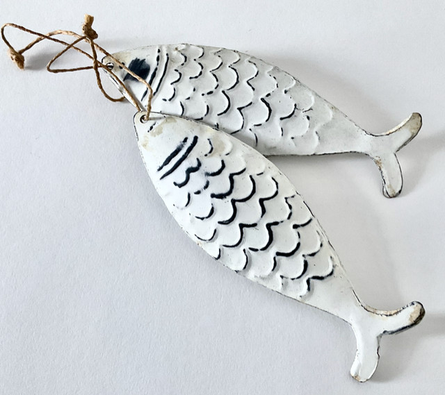 Collection. Décoration Ensemble 2 poissons en fer moulé dans Art et objets de collection  à Lévis