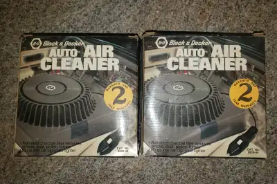 These filters are brand new in box....never used. Plug into 12 volt (cigarette plug). Good for smoke...