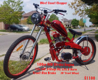 Motorized Fat Tire & Chopper Bikes