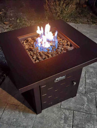 Outdoor propane fire pit table, gas fire pit table, color of cop