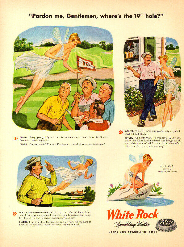 Large 1947 magazine ad for White Rock Sparkling Water in Arts & Collectibles in Dartmouth