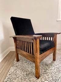 Mission-style Oak Armchair - Custom-made, Handcrafted, Solid