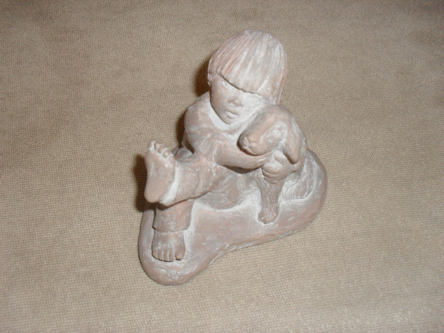 Austin Sculpture of Boy with Dog in Arts & Collectibles in Bedford - Image 2
