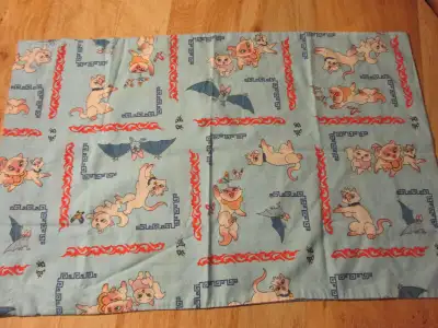 SAGWA Chinese Siamese Cat TVO Cartoon Pillow Case Bedding Rare, View more