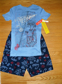 JF Boy's Summer Pirate PJs Size 10-12