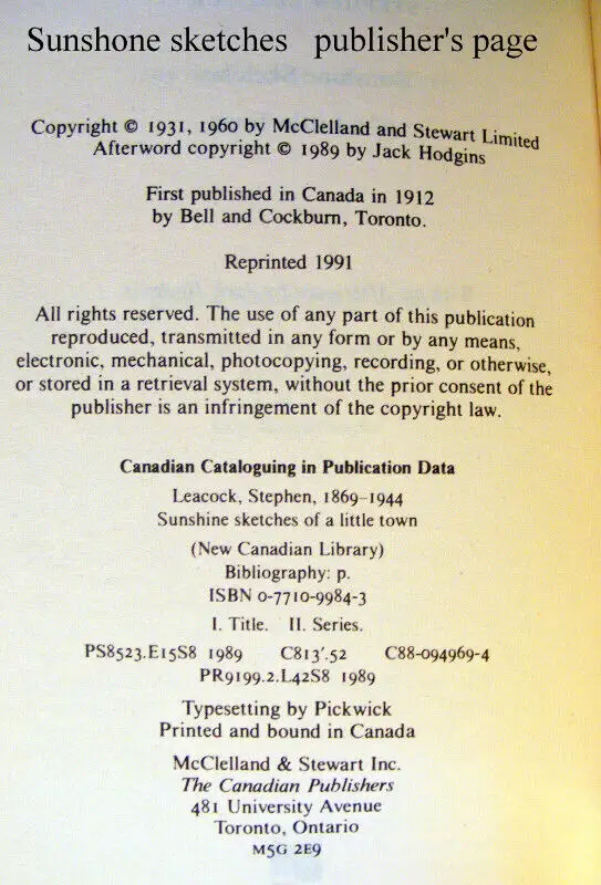 Canadian classic books Maria Chapdelaine and Sunshine Sketches in Fiction in City of Toronto - Image 10