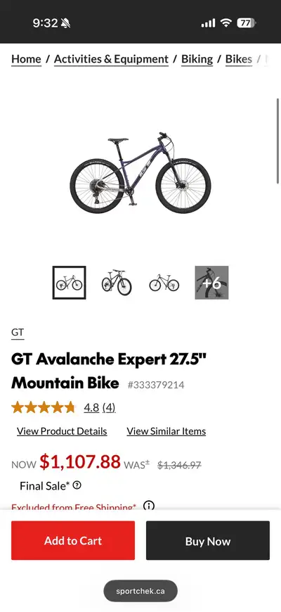 GT Avalanche Expert Mountain Bike, View more