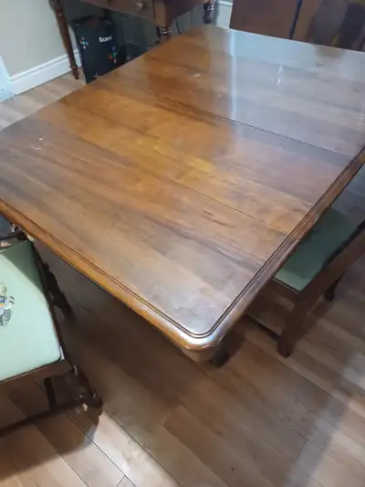 walnut antique gibbard table and chairs, View more