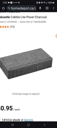 Interlock rectangular paving stone $.50 each