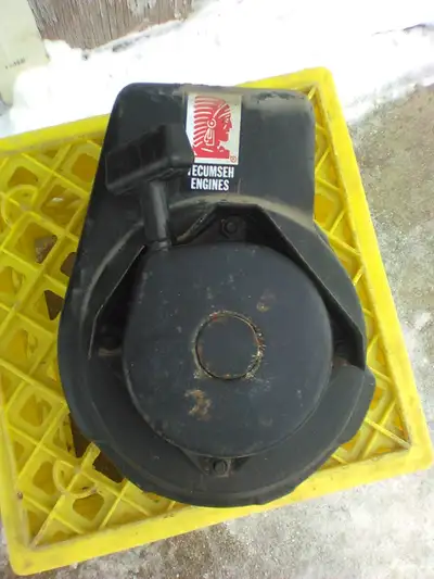 Black Tecumseh engine pull start off 5hp, View more