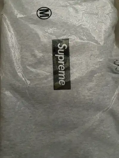 supreme fw23 box logo hoodie ash grey sz M, View more