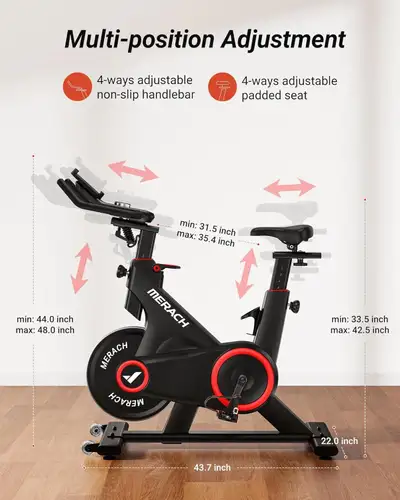 Exercise Bike Merach Resistance Bike **New**, Voir plus