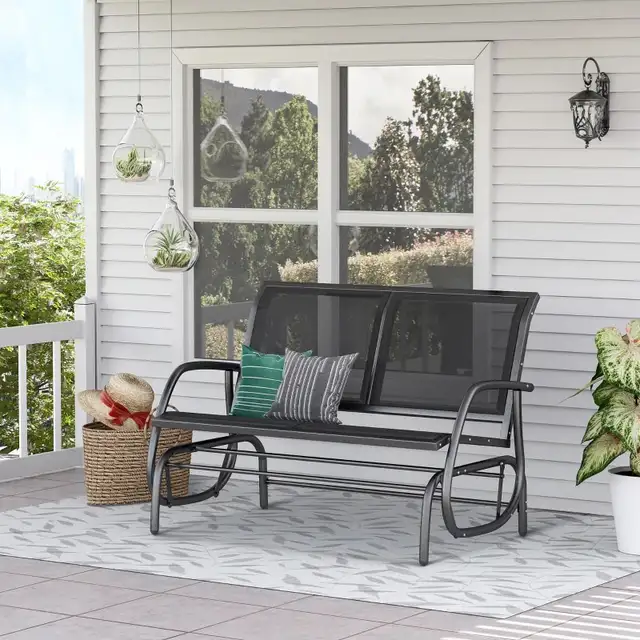 Heavy duty loveseat, patio Double Glider Bench  Rocker  in Patio & Garden Furniture in Markham / York Region - Image 10