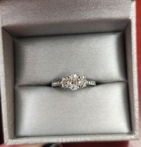 Engagement Ring 1.46 CT 14K White Gold