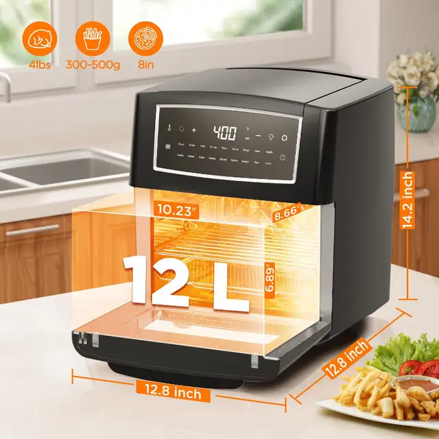 BRAND NEW IN ORIGINAL 12.7 Quart Air Fryer Toaster Oven AF-120CD in Toasters & Toaster Ovens in Mississauga / Peel Region - Image 7