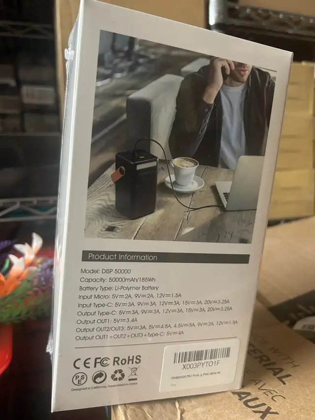 Portable Charger 50000mAh PD 65W USB C Power Bank LED in General Electronics in Burnaby/New Westminster - Image 10