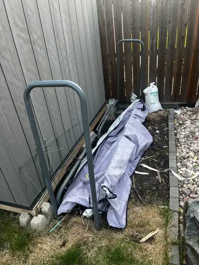 Yard works firewood rack. Currently one hundred at Canadian Tire.