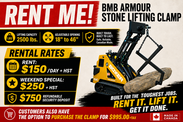 ARMOUR STONE CLAMP – RENT OR PURCHASE