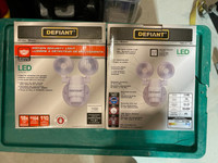 2 New Defiant 180 Motion Activated Outdoor Integrated LED Light