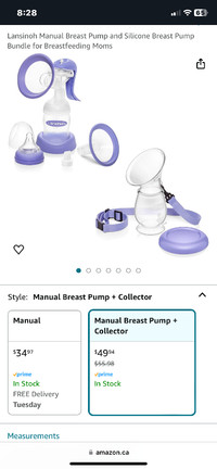 Lansinoh Manual breast pump with accessories
