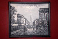 Caroline Burnett Oil Painting of Parisian Street Scene