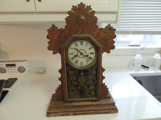 Late 19th/early 20th Cen E.Ingraham Co.[Bristol, CT] Oak Clock in Arts & Collectibles in Mississauga / Peel Region
