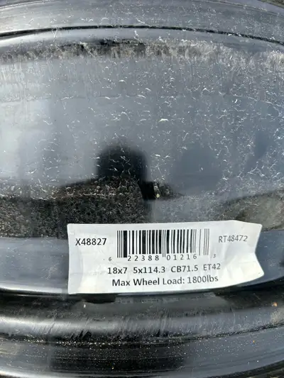 18” rim 5x114.3 centre bore 71.5