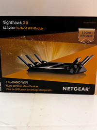 Netgear Nighthawk X6 AC3200 Tri-Band Wi-Fi Router (R8000) Modem