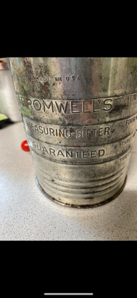 Vintage Bromwells metal flour sifter