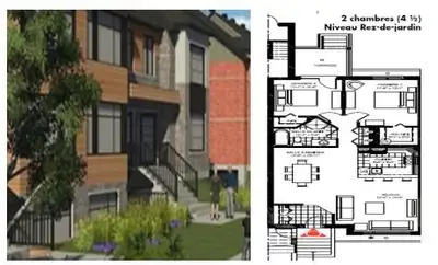 Condo secteur « L » Dix 30, 4 1/2 (Brossard) - $1,850 / 2ch - 950ft2 5300 De Leslie, Brossard, QC J4...