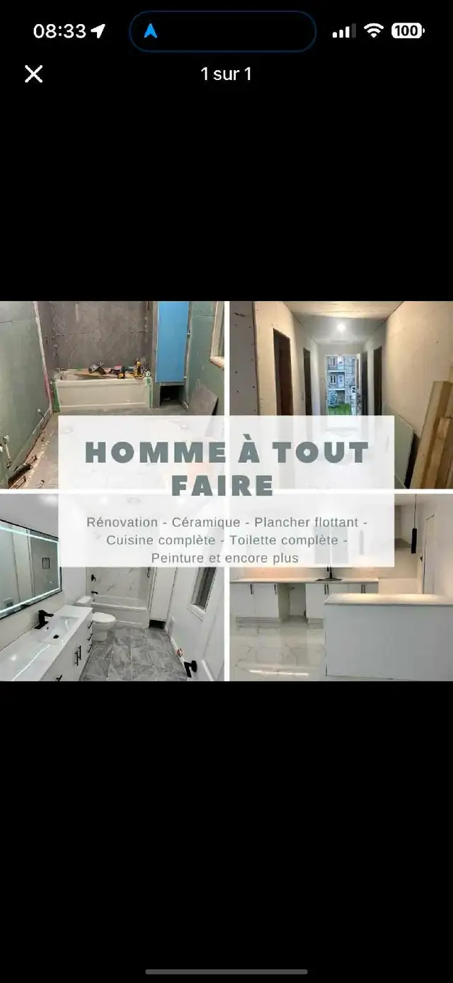 homme a tour faire  in Renovations, General Contracting & Handyman in City of Montréal - Image 2