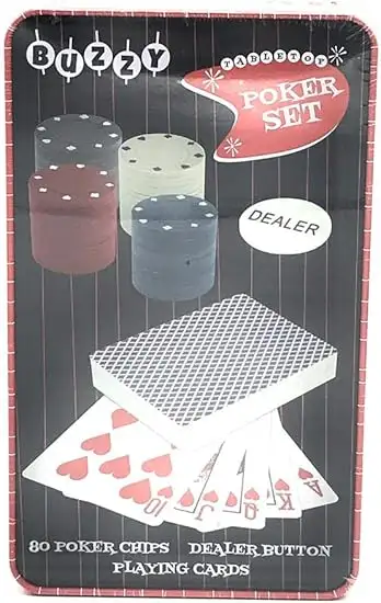 WE ARE TAKING EVERY PRECAUTION FOR THE SAFETY OF EVERYONE. STAY SAFE. Buzzy Table Top Poker Set - 80...