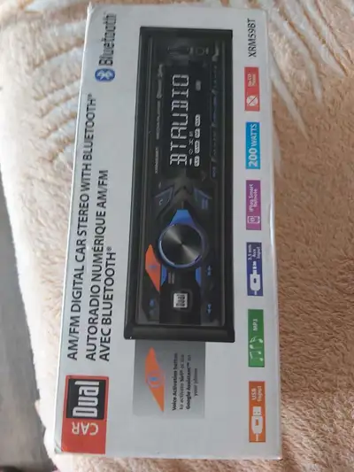 Upgrade your car's audio system with this Dual XRM59BT digital car stereo featuring Bluetooth connec...