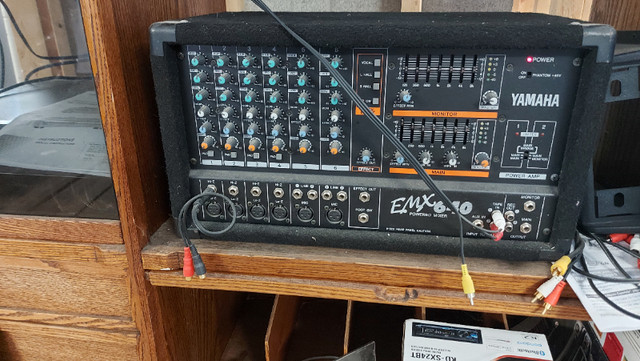 Yamaha 6 channel mixer, PA 400 watt Amplifier in Pro Audio & Recording Equipment in Hamilton