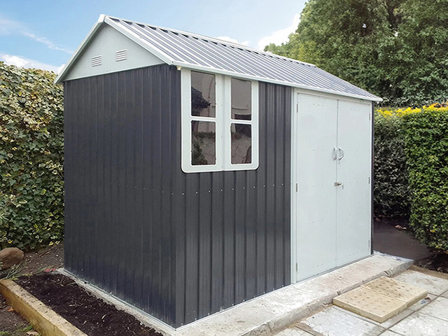 Relyard 6x8 Metal Shed 176cm Door Height With Window in Outdoor Tools & Storage in Mississauga / Peel Region - Image 2