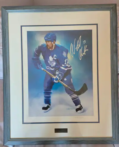 A Rare find! Wendel Clark Limited Edition Autographed painting!, View more