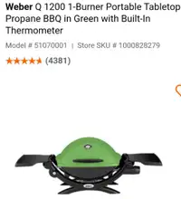 WEBER Q1200 BBQ WITH STAND 
