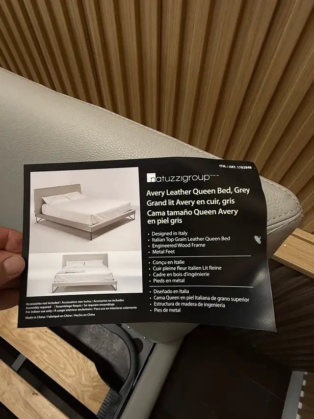 Queen Leather Bed Frame - Brand New63005666449409121