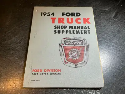 1954 Ford Truck Shop Manual F-100, F-250, F-350 Parcel Delivery, View more